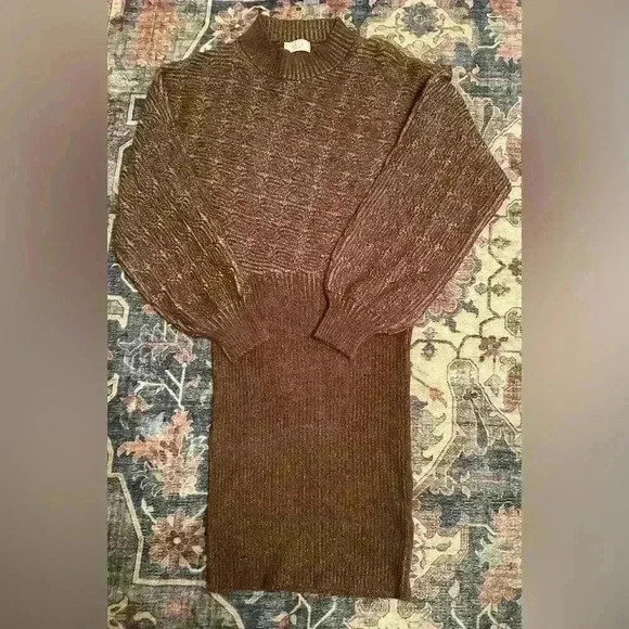 Sage the Label along the vines sweater dress boho, cozy, chic size L - Picture 4 of 6